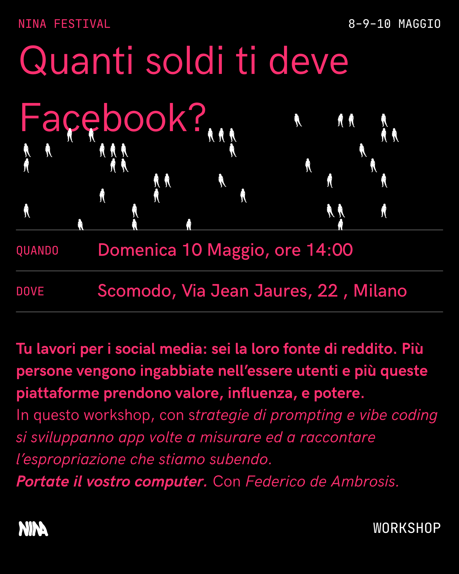 Evento Quanti Soldi ti deve Facebook? a Milano